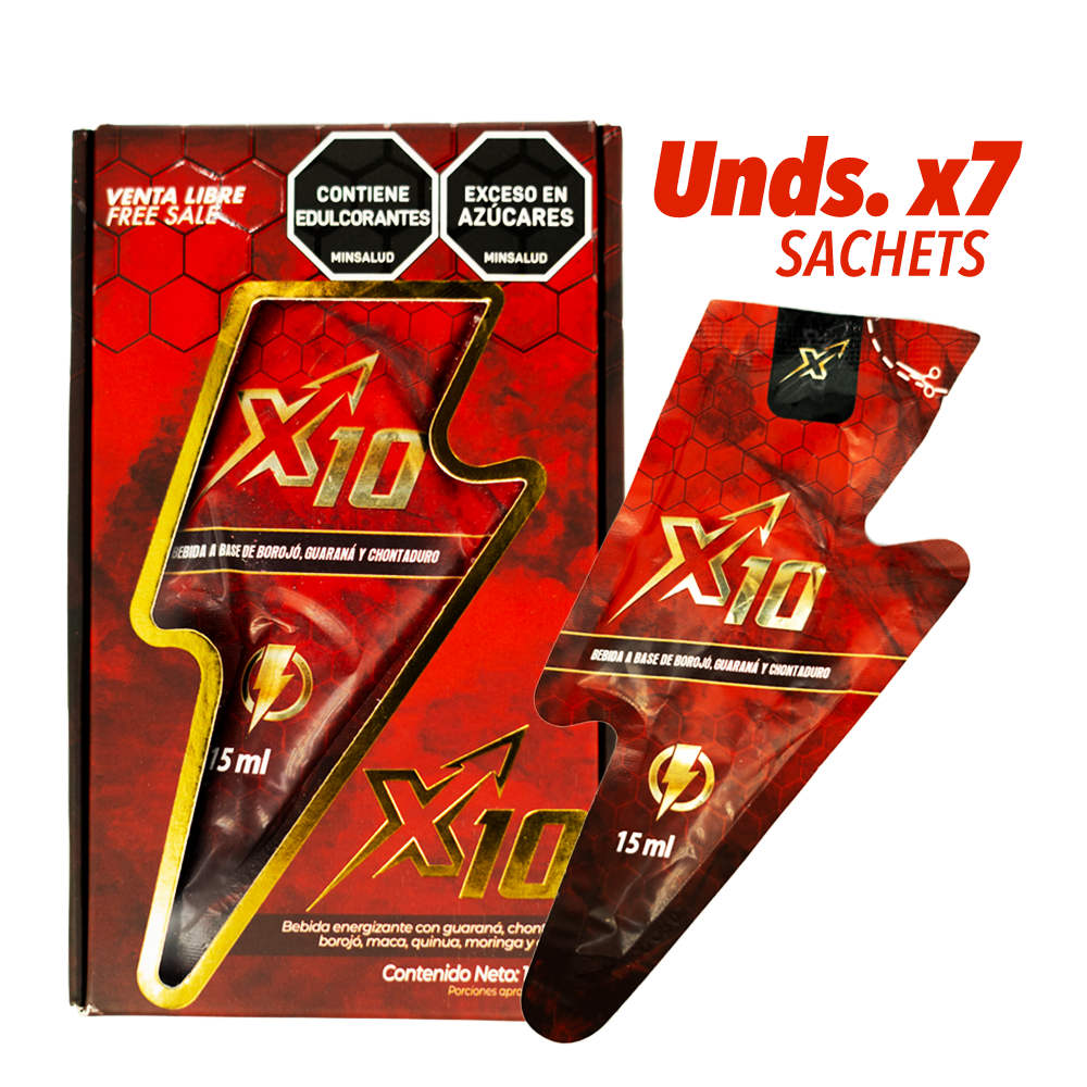 Potencializador Sexual X10 (Sachets x7 Unidades)